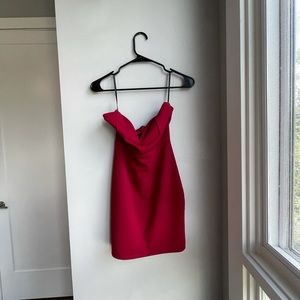 SHEIN Red Strapless Dress Size: S